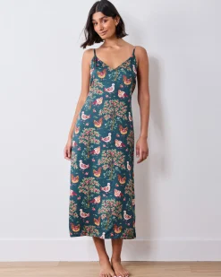 Eco Satin Chic to Sleep Nightie in Hen House