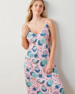 Eco Satin Chic To Sleep Nightie in Champagne & Caviar