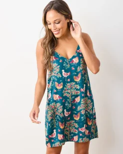Eco Satin Chic To Sleep Shortie in Hen House