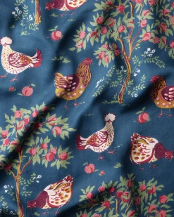 Eco Satin Glam Mini Robe in Hen House