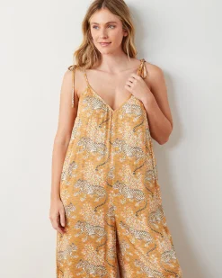 Eco Satin Jaipur Jumpsuit in Bagheera