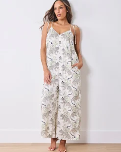 Eco Satin Jaipur Jumpsuit in Bagheera