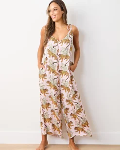 Eco Satin Jaipur Jumpsuit in Bagheera