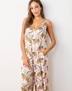 Eco Satin Jaipur Jumpsuit in Bagheera