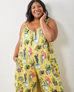 Eco Satin Jaipur Jumpsuit in Macrame Mischief