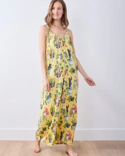 Eco Satin Jaipur Jumpsuit in Macrame Mischief