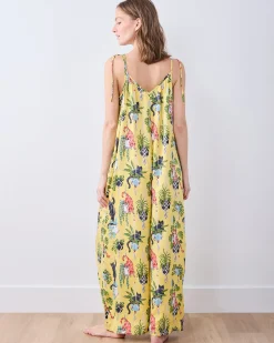 Eco Satin Jaipur Jumpsuit in Macrame Mischief