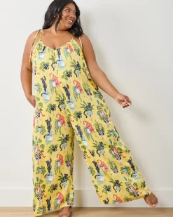 Eco Satin Jaipur Jumpsuit in Macrame Mischief