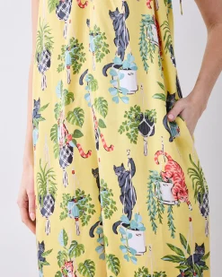 Eco Satin Jaipur Jumpsuit in Macrame Mischief