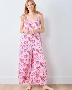 Eco Satin Jaipur Jumpsuit in Swooning Sparrows