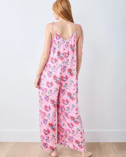 Eco Satin Jaipur Jumpsuit in Swooning Sparrows