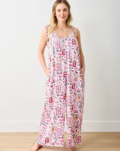 Eco Satin Jaipur Jumpsuit in Viva Las Vegas