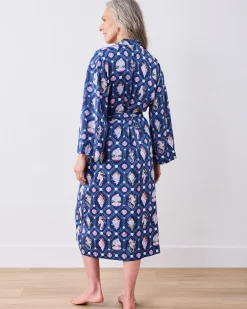 Eco Satin Joni Robe in Underwater Enchantment