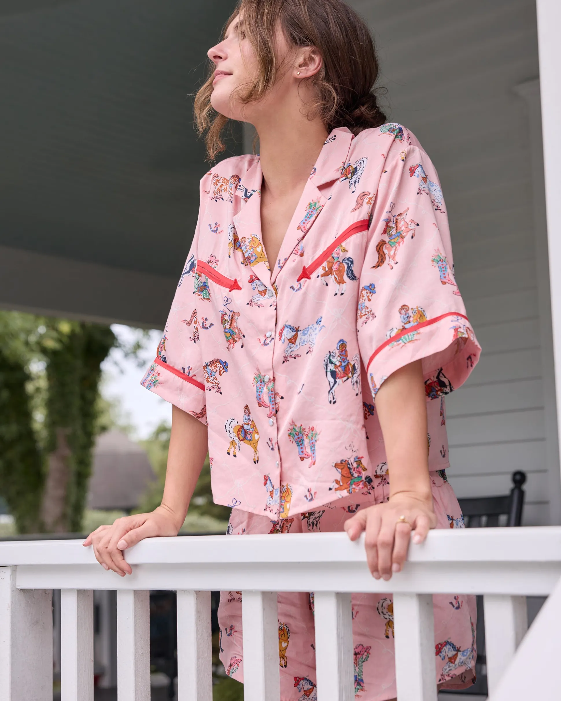 Eco Satin Moonrise Set in Cowgirl Chic