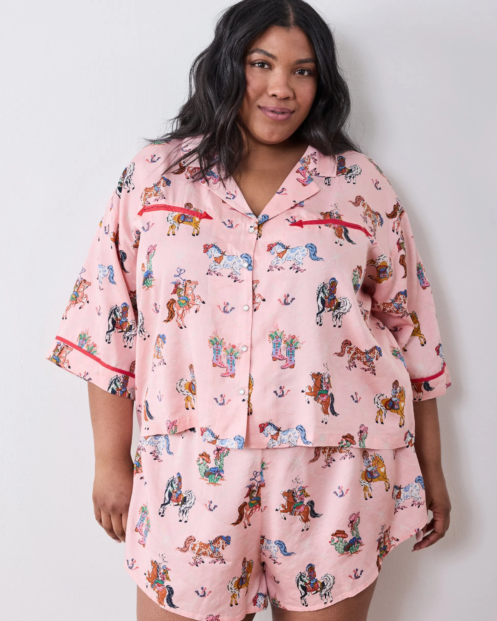 Eco Satin Moonrise Set in Cowgirl Chic