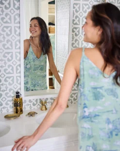 Eco Satin Pamela Set in Mermaid Toile