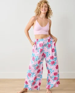 Eco Satin Pant in Glinda's Garden