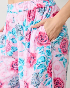 Eco Satin Pant in Glinda's Garden