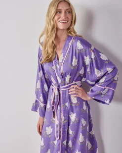 Eco Satin Robe & Chic to Sleep Nightie Bundle in Gardening Ghosts