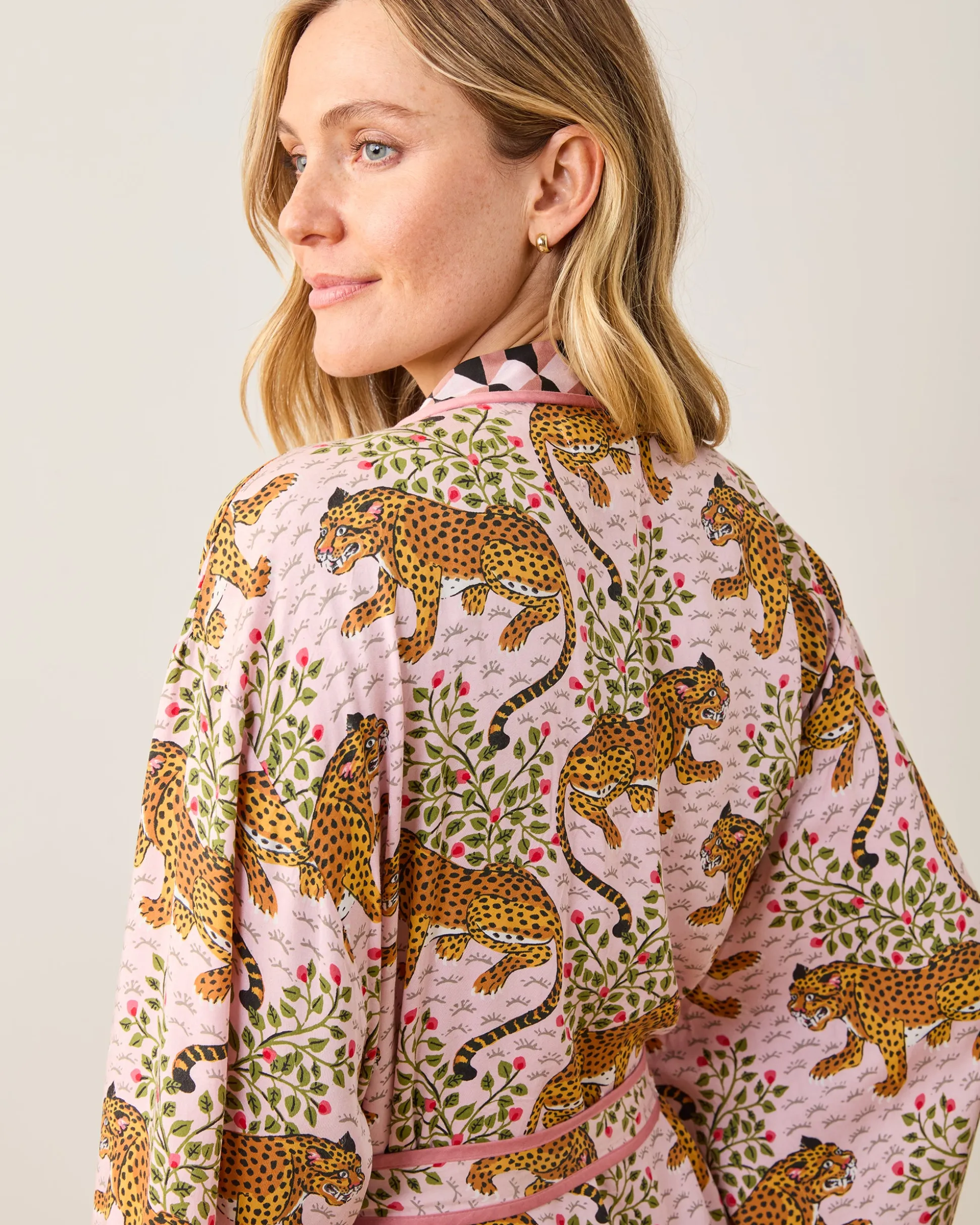 Eco Satin Robe in Bagheera