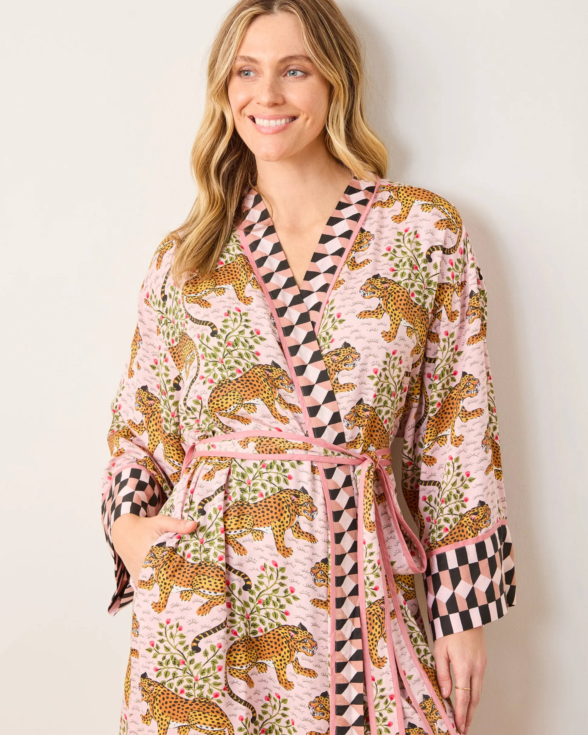 Eco Satin Robe in Bagheera
