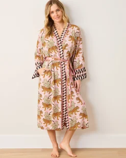 Eco Satin Robe in Bagheera