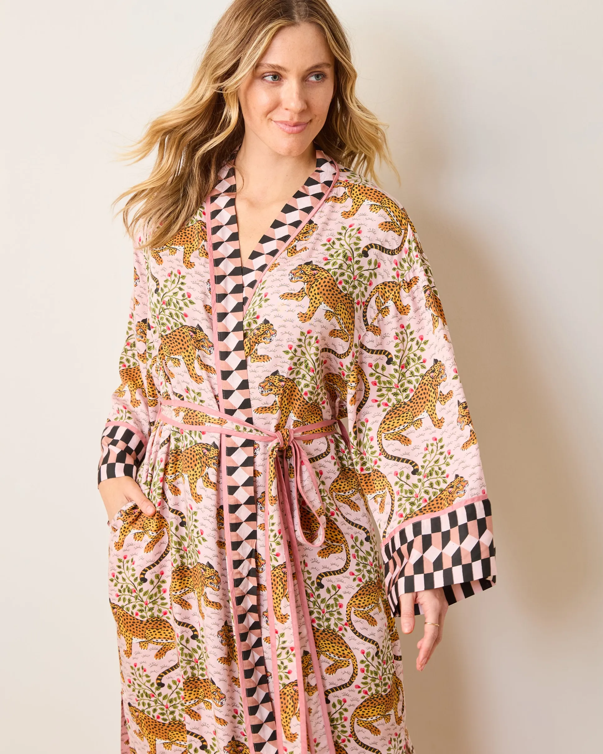 Eco Satin Robe in Bagheera