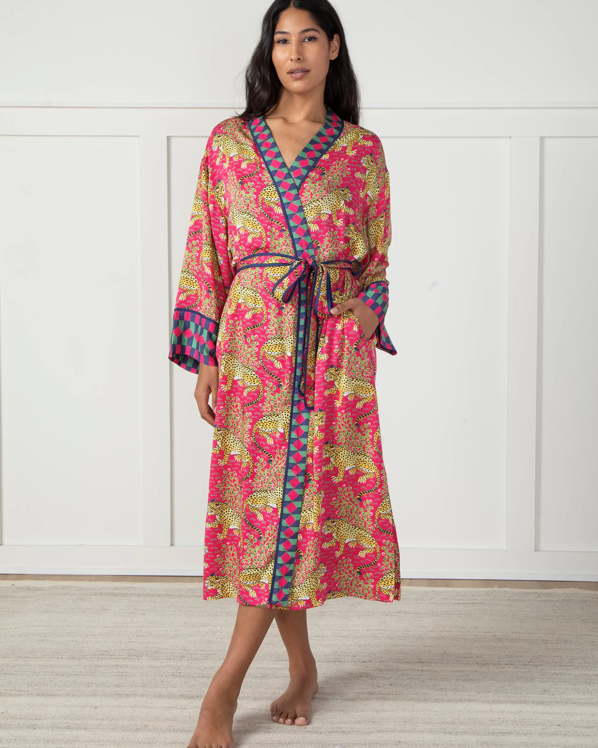 Eco Satin Robe in Bagheera
