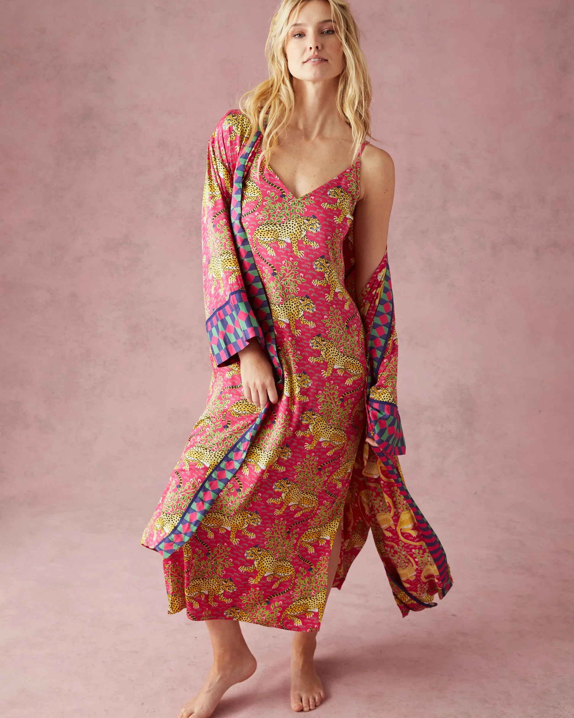 Eco Satin Robe in Bagheera