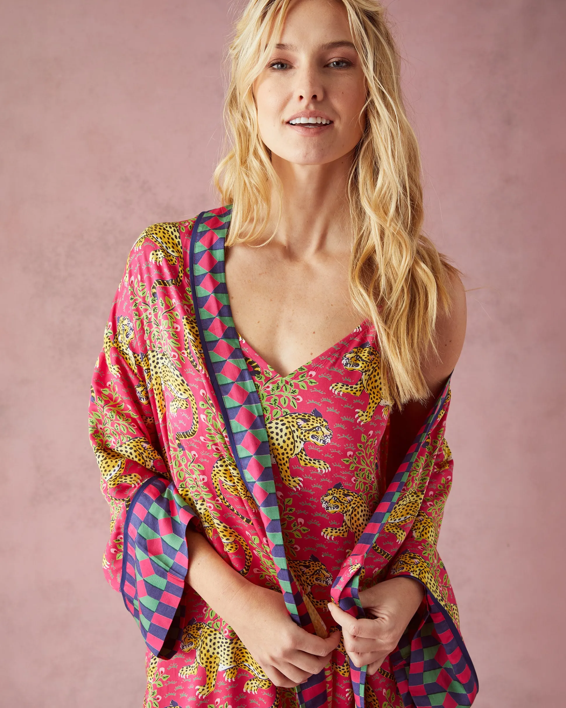 Eco Satin Robe in Bagheera