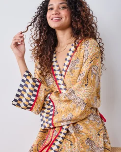 Eco Satin Robe in Bagheera