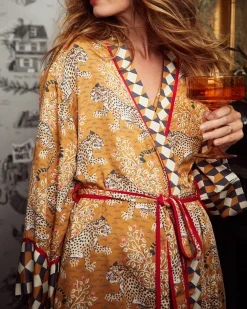 Eco Satin Robe in Bagheera
