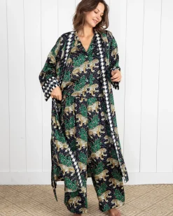 Eco Satin Robe in Bagheera