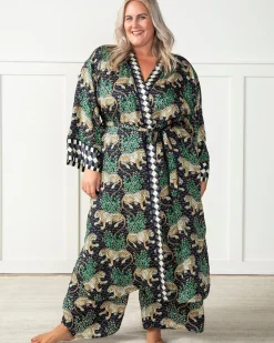 Eco Satin Robe in Bagheera