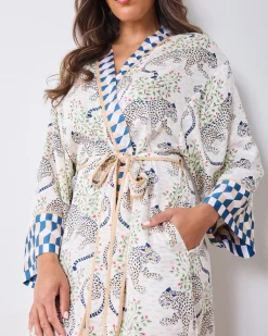 Eco Satin Robe in Bagheera