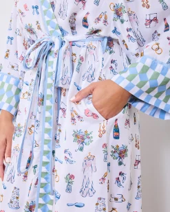 Eco Satin Robe in Big Day Bliss