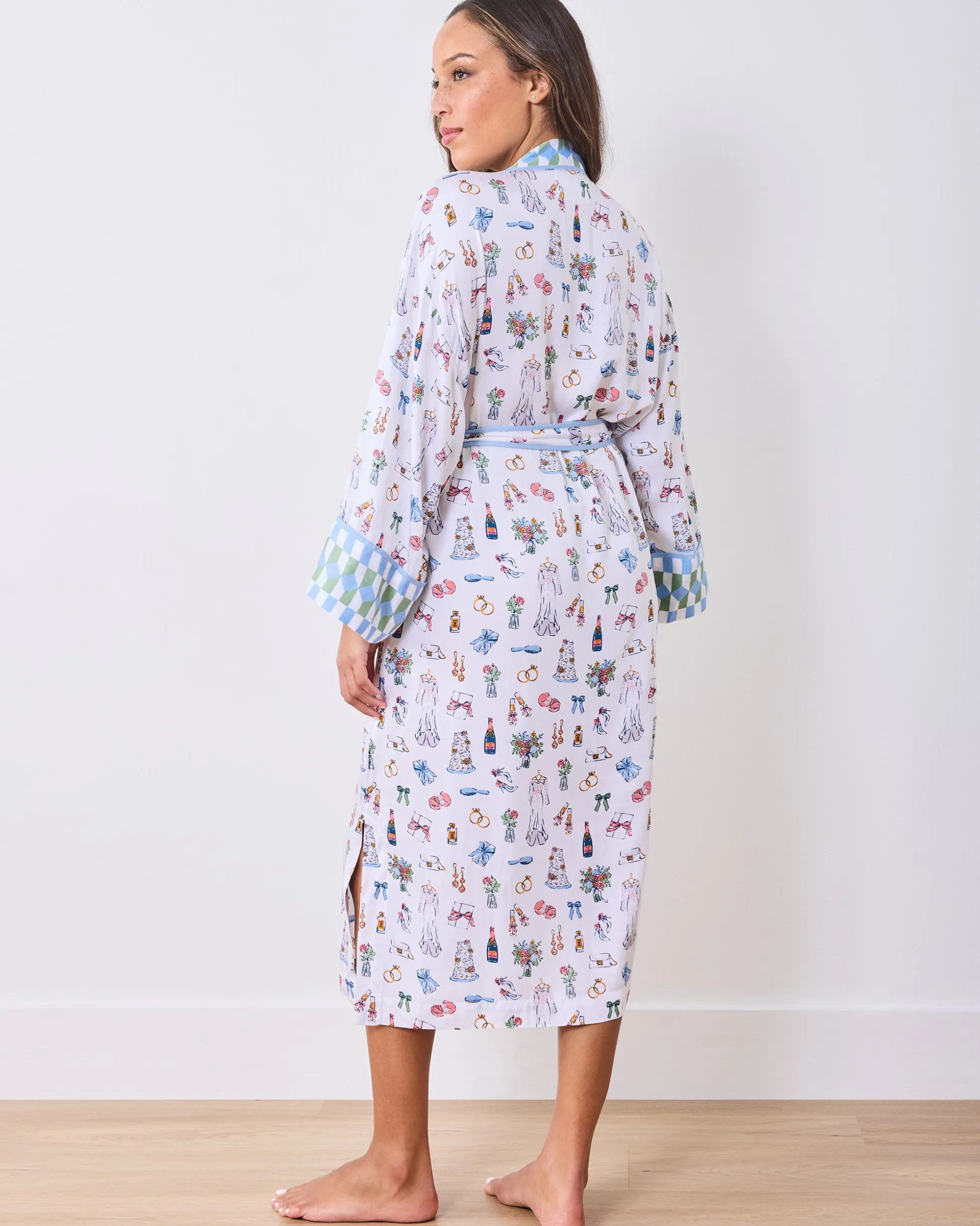 Eco Satin Robe in Big Day Bliss