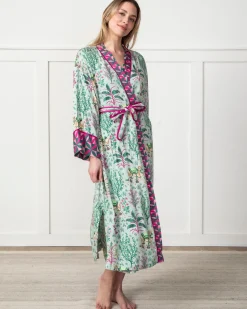 Eco Satin Robe in Camel's Courtyard