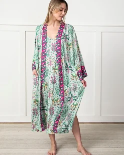 Eco Satin Robe in Camel's Courtyard