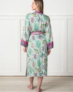 Eco Satin Robe in Camel's Courtyard