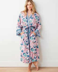 Eco Satin Robe in Champagne & Caviar