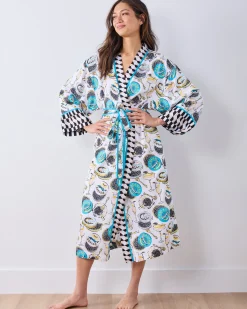 Eco Satin Robe in Champagne & Caviar