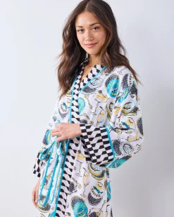 Eco Satin Robe in Champagne & Caviar