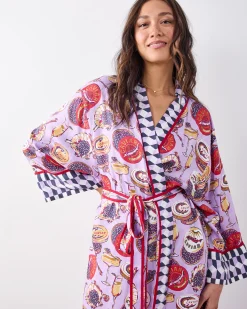 Eco Satin Robe in Champagne & Caviar