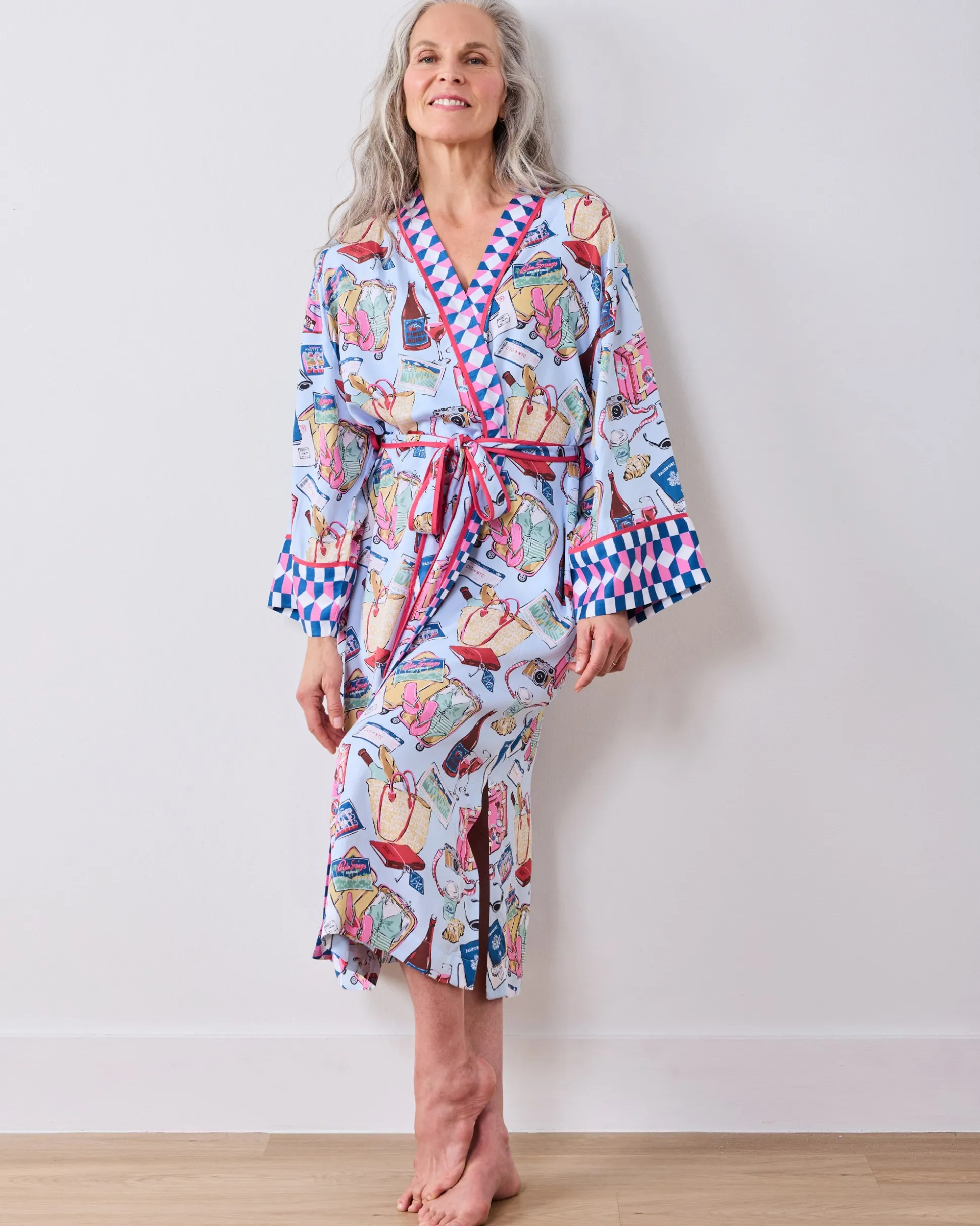 Eco Satin Robe in Emotional Baggage