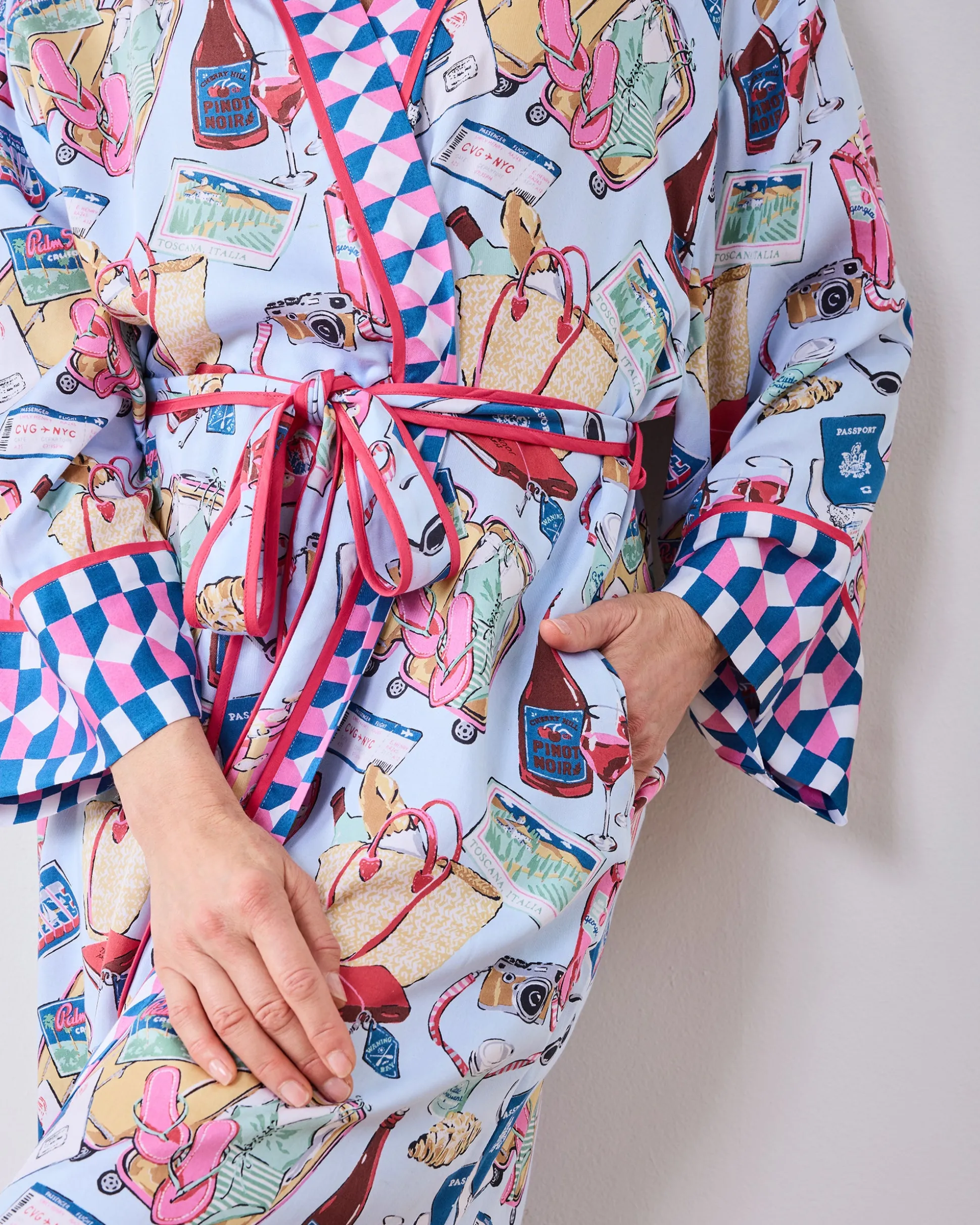 Eco Satin Robe in Emotional Baggage
