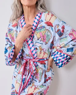 Eco Satin Robe in Emotional Baggage