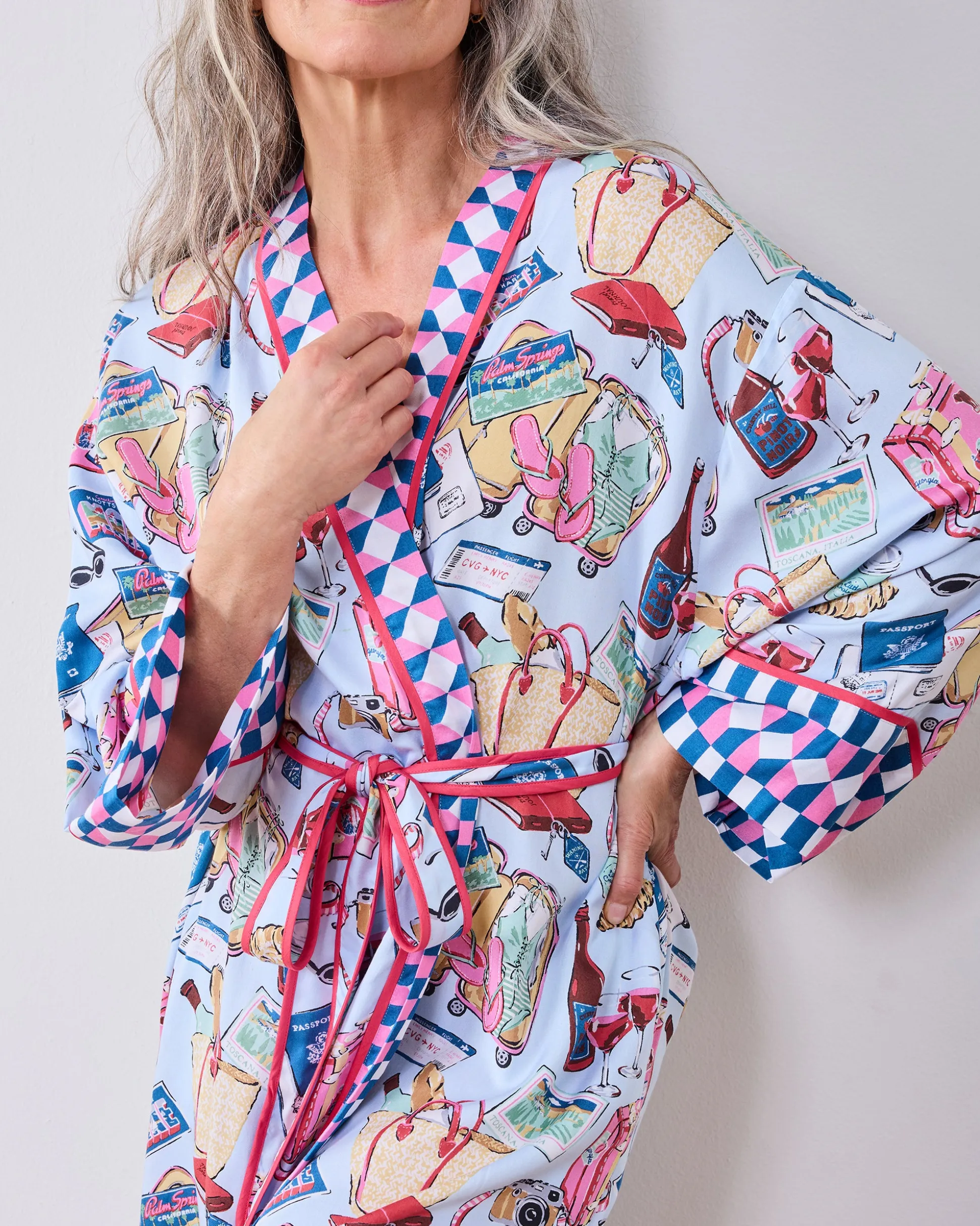 Eco Satin Robe in Emotional Baggage