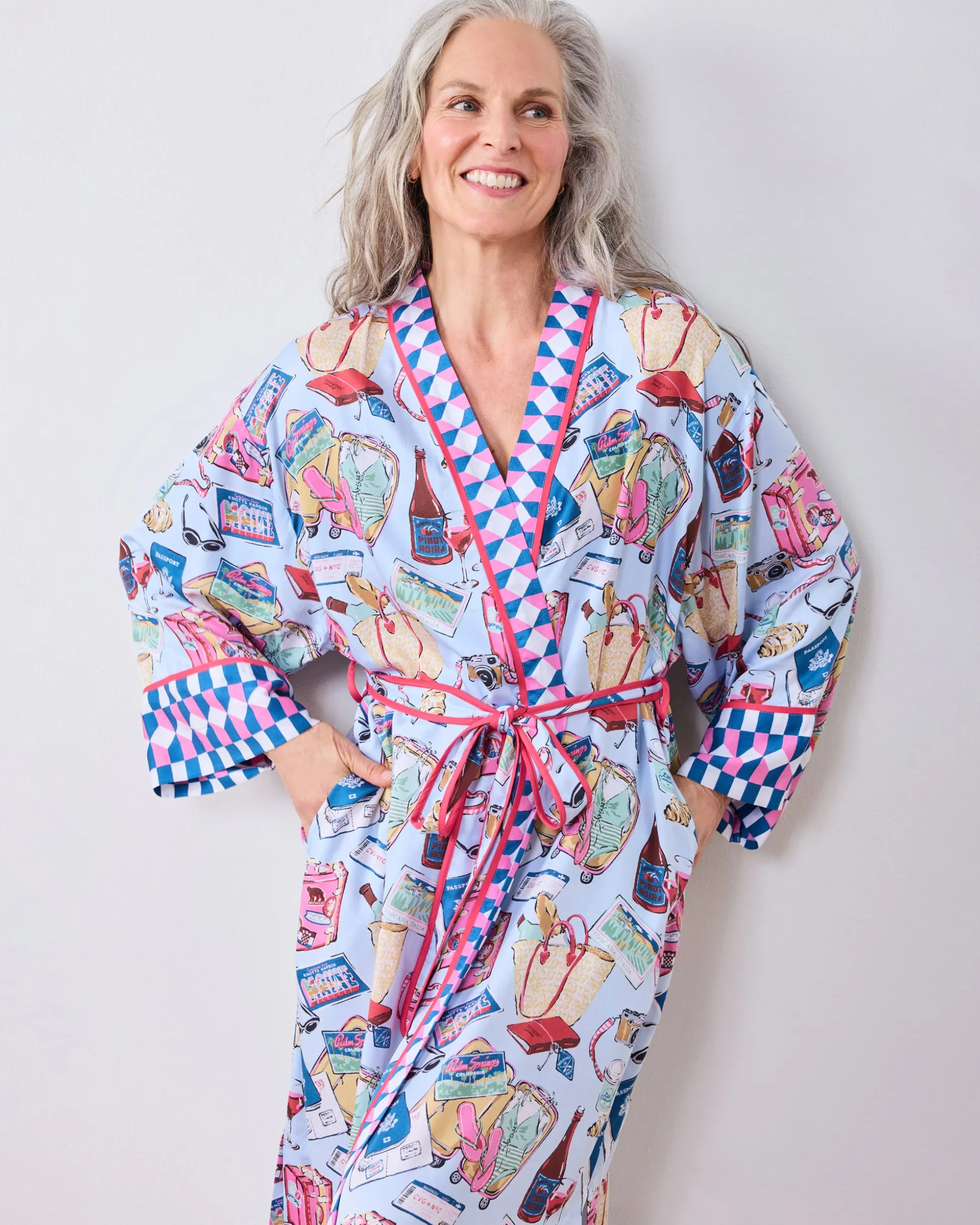Eco Satin Robe in Emotional Baggage