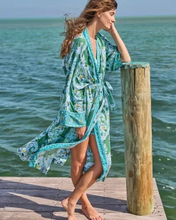 Eco Satin Robe in Gator Grove